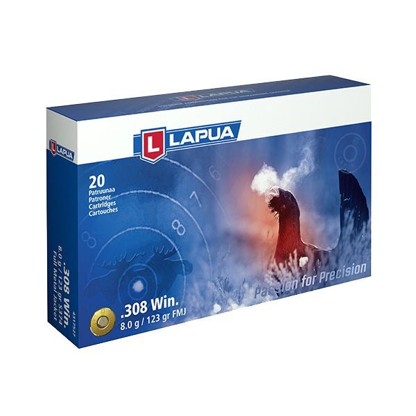 Lapua .308 Win. FMJ 123 gr., 20 Schuss