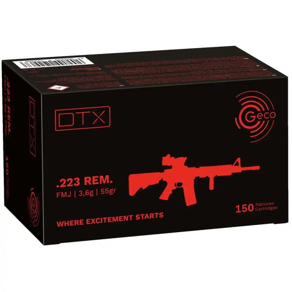 Geco DTX .223 Rem 55grs. 150 Schuss