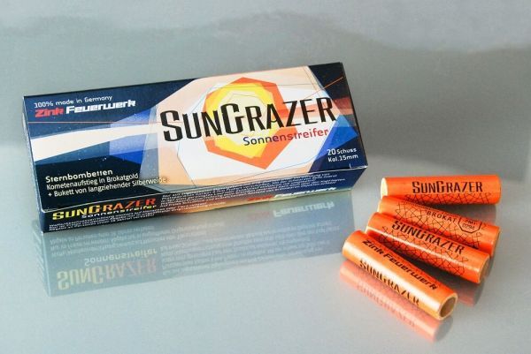 Zink Feuerwerk 15mm SunGrazer, 20 Schuss