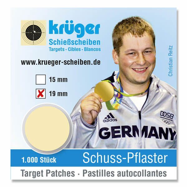Krüger Schusspflaster 19mm beige