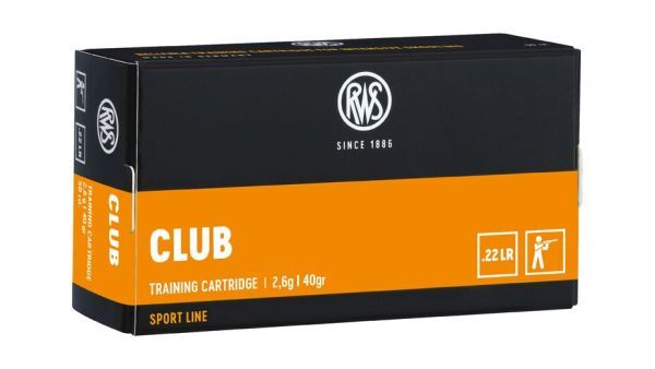 RWS .22lr Club 40grs. KK-Munition, 50 Schuss