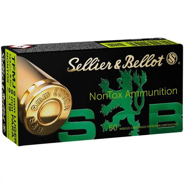 Sellier & Bellot 9mm Luger TFMJ NonTox 124grs, 50 Schuss