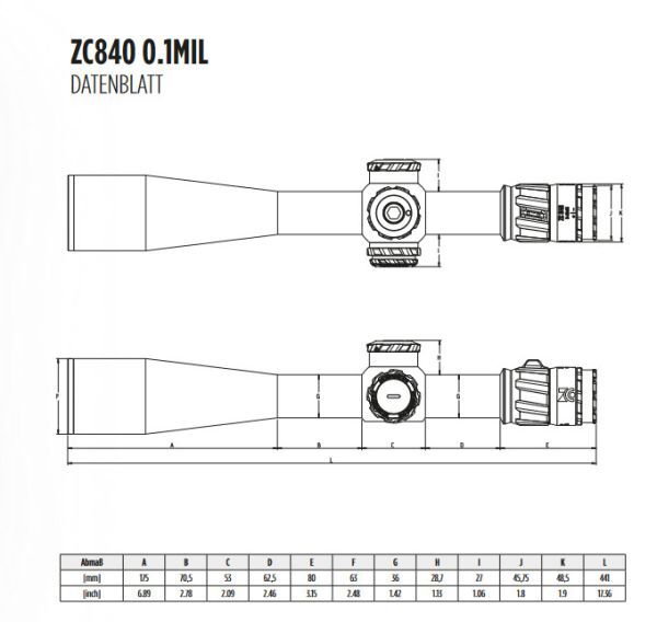 ZCO Zero Compromise ZC 840 8-40x56 15 Mil MPCT1X Zielfernrohr