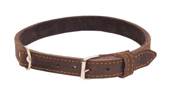 AKAH Halsband genietet aus Ölleder