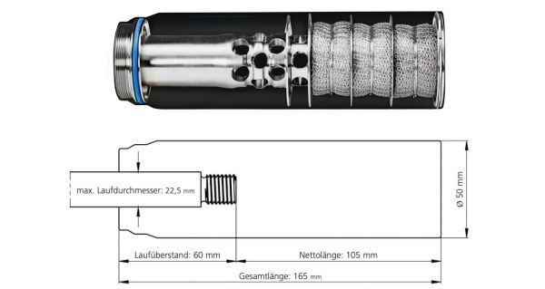 ERA-Silencer STID3D Schalldämpfer 8mm 