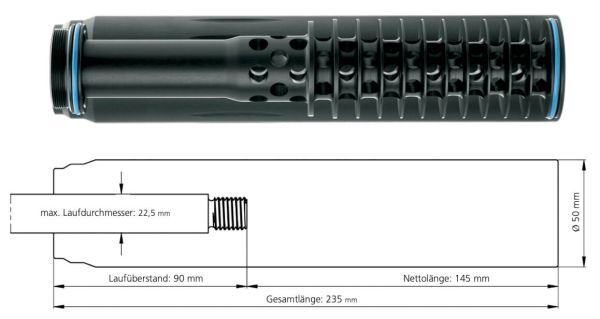 ERA-Silencer SOB1 Schalldämpfer 9,3mm (.375)