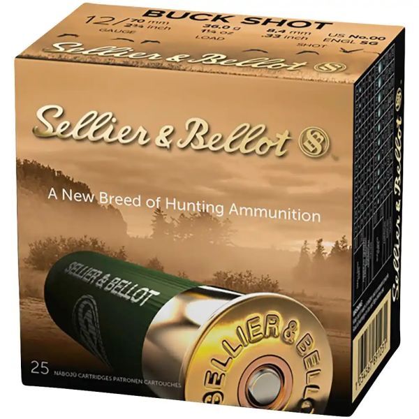 Sellier & Bellot 12/70 Buck Shot 8,4mm 36g, 25 Schuss