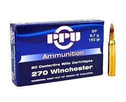 PPU .270 Win. SP 150grs. 20 Schuss