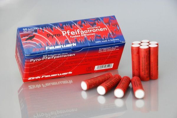 Zink Feuerwerk 15mm Pfeifpatronen, 50 Schuss