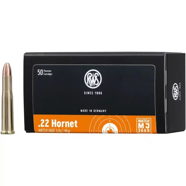 RWS .22 Hornet Match Jagd 46grs 50 Schuss