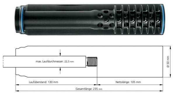 ERA-Silencer SOB2 Schalldämpfer 6,5mm (.256)