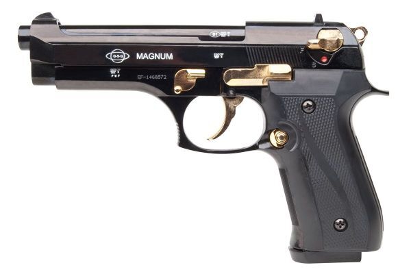 Ekol Firat Magnum Gas Signal Pistole Schwarz Gold  Kal. 9mm P.A.K. Seite
