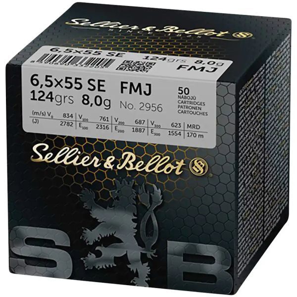 Sellier & Bellot 6,5x55 SE FMJ 124grs