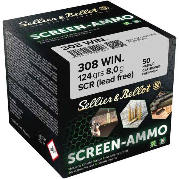 Sellier & Bellot .308 Win. Screen-Ammo SCR Zink 124grs. 50 Schuss