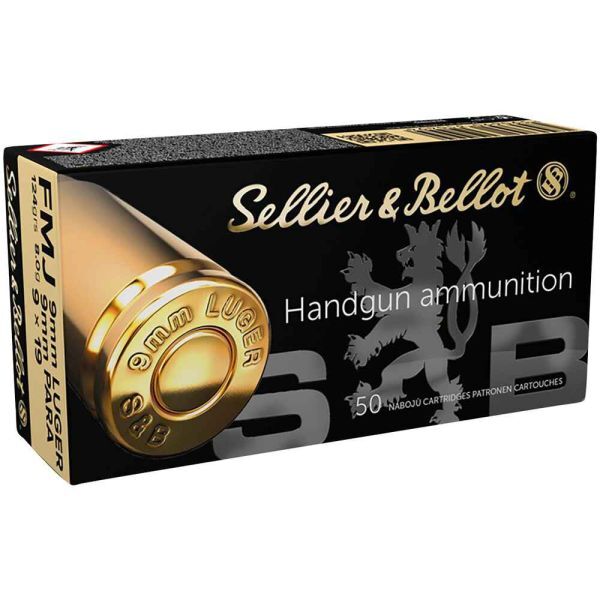 Sellier & Bellot 9mm Luger VM, 124 grs. 50 Schuss